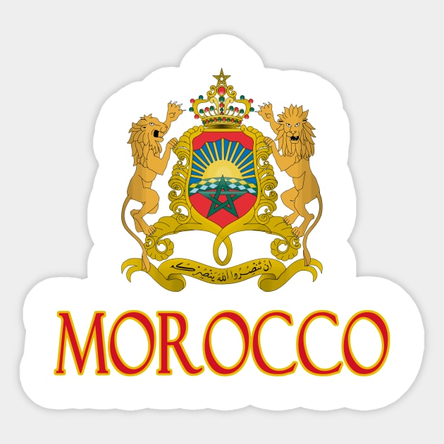 Morocco - Moroccan Coat of Arms Design Sticker by Naves